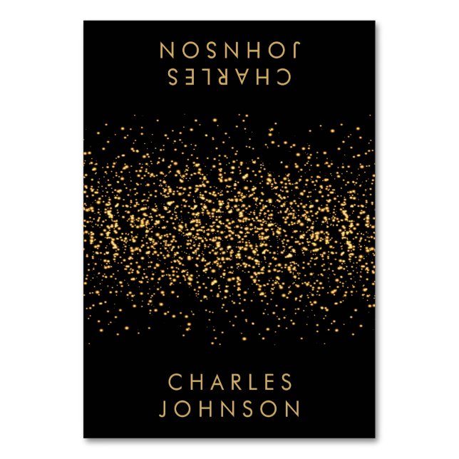 Parties scintillant noire et or design | Cartes (Par défaut)