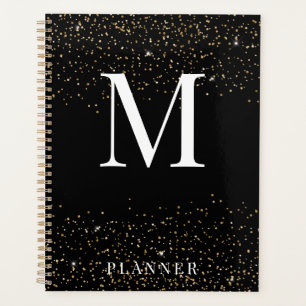 Parties scintillant noire Monogramme Glam moderne