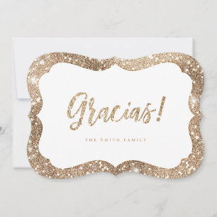 Parties scintillant or brillant simple carte de re