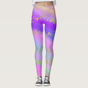 Parties scintillant or coloré Leggings Unicorn de