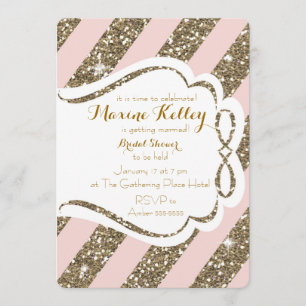 Parties scintillant or et blush-Look Invitation