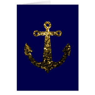 Parties scintillant or faux brillant Ancre bleu ma