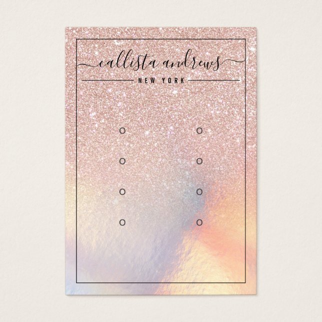 Parties scintillant or rose Iridescente Boucles d' (Devant)