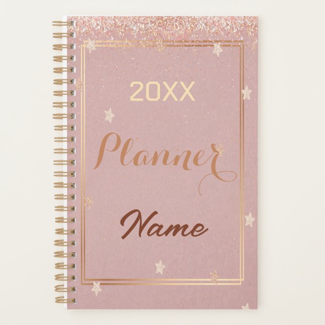 parties scintillant or rose nom monogramme de  20X (Devant)