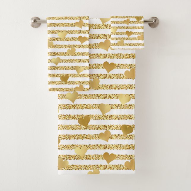 Parties scintillant or tendance Coeurs romantiques (En situation)