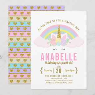 Parties scintillant Rainbow Invitation à la fête d