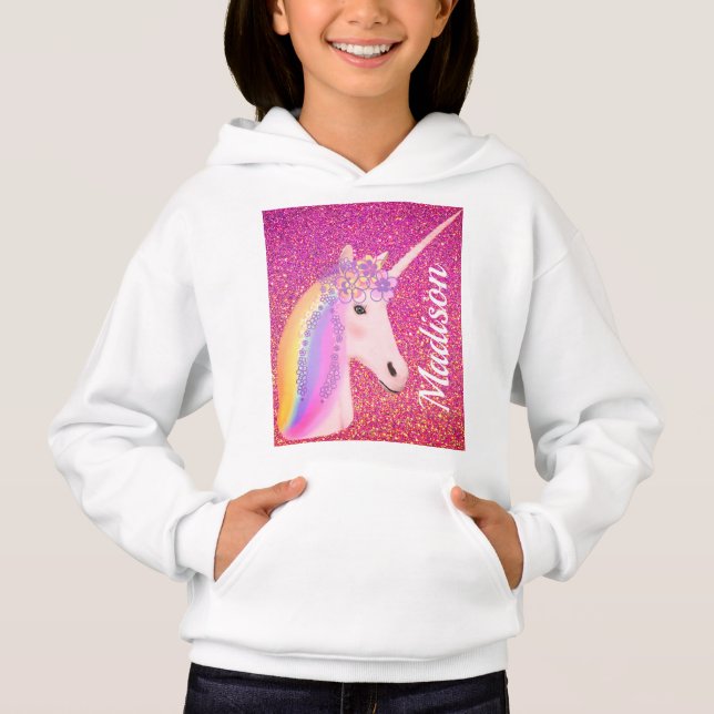 Parties scintillant rose arc-en-ciel Unicorne pers (Devant)