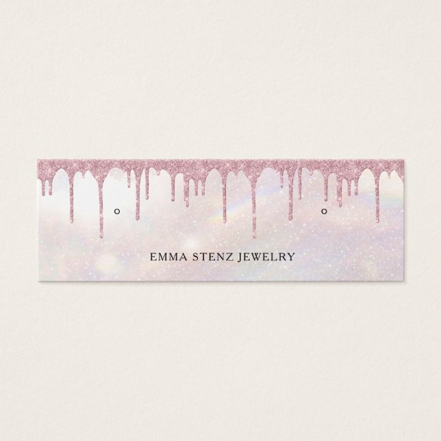 Parties scintillant Rose ・ Boucles d'oreilles Écra (Devant)