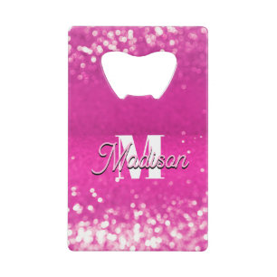 Parties scintillant rose chaud Bokeh Monogramme