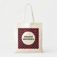 Parties scintillant rose Chevron Sweet 16 Sac four