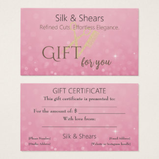 Parties scintillant rose et Gold Hair Studio Certi