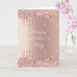 Parties scintillant rose Gold Blush Carte de fête
