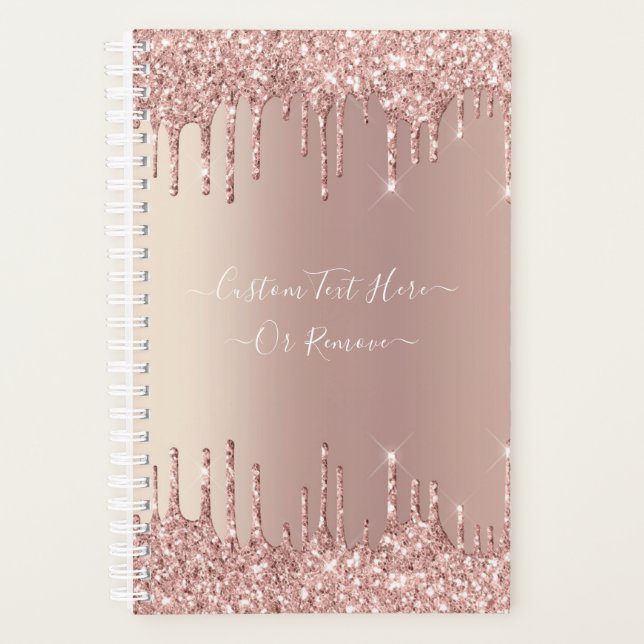 Parties scintillant rose Gold Blush Éclats Texte p (Devant)