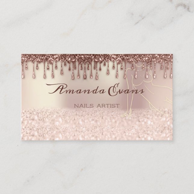 Parties scintillant Rose Gold Body Shaping Carte d (Devant)