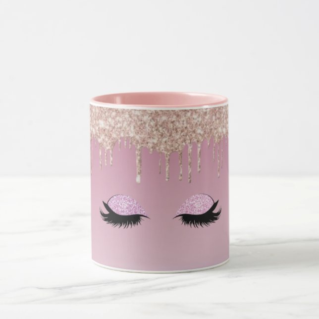 Parties scintillant rose goutte de café Mug - Étin (Centre)