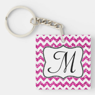 Parties scintillant rose moderne Chevron Zig Zag P