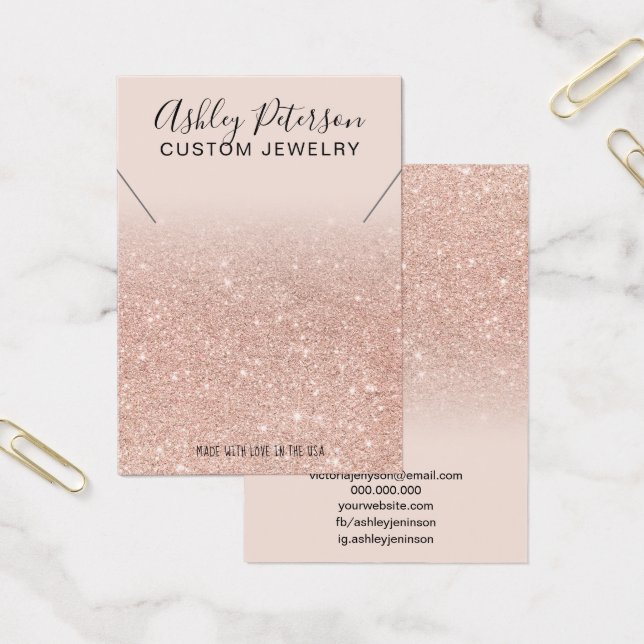 Parties scintillant rose or  chic collier étalage (Bureau)