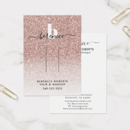 Parties scintillant rose or Monogramme Clip à chev