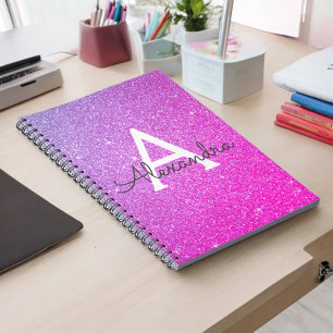 Parties scintillant rose violet Étincelle Carnet M