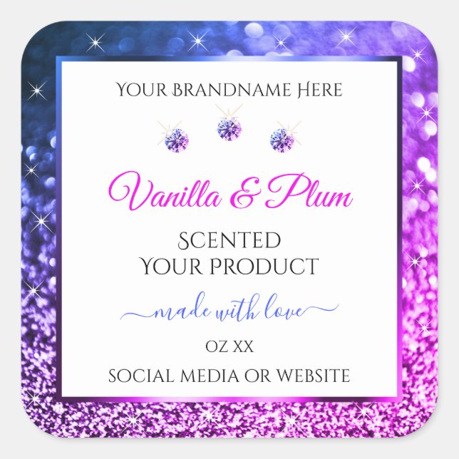 Parties scintillant rose violet produit Étiquettes (Devant)