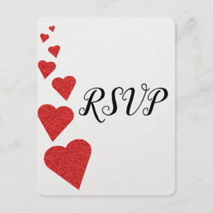 Parties scintillant rouge Coeurs mariage RSVP
