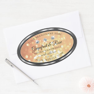 Parties scintillant Saumon Pastel Étiquettes de pr