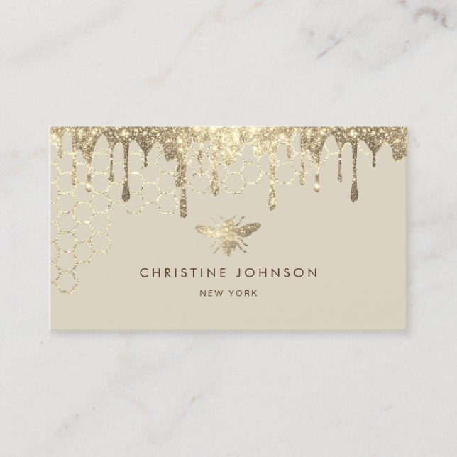 parties scintillant sepia carte de visite (Devant)