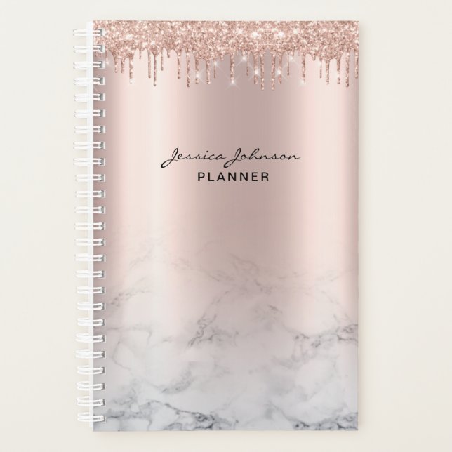 Parties scintillant tendance Rose or gouttes de ma (Devant)