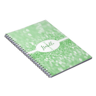 Parties scintillant verte Personnaliser le Carnet