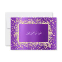 Parties scintillant Violet Améthyste Or RSVP Kryst