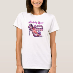 Parties scintillant violet diamant haut talon d'an
