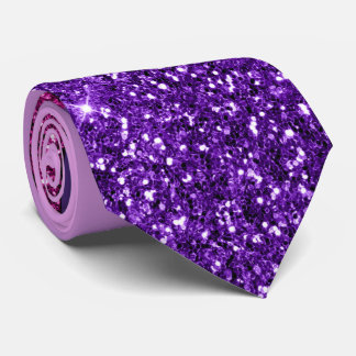 Parties scintillant violet et rose cravate