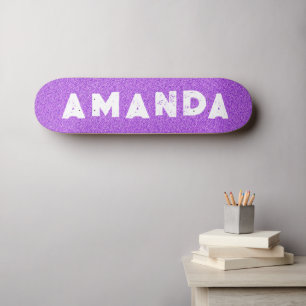 Parties scintillant violet skateboard grunge nom p