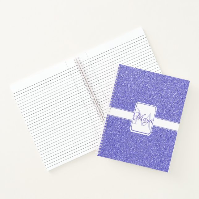 Parties scintillant violette Carnet personnalisé (Intérieur)