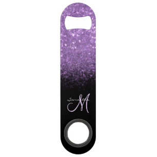 Parties scintillant violette et barre noire