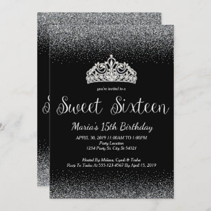 Parties scintillantes argentées, invitations du