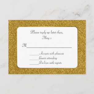 Parties scintillantes chics d'or épousant la carte