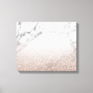 Parties scintillantes roses d'or sur la toile de