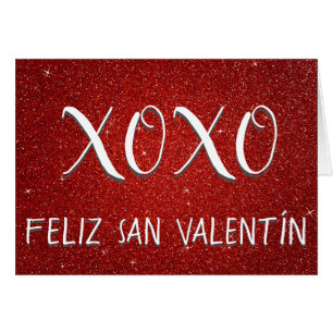 Parties scintillantes rouges et étincelle de XOXO