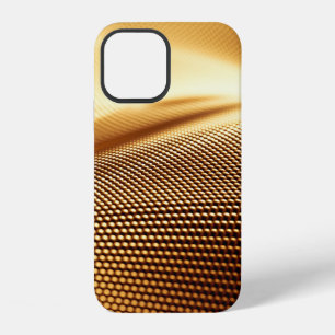Partikelvorhang Luxus gold Hintergrund. 3D-Illustr iPhone 12 Hülle