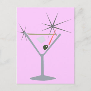 Partini Martini Glass Postkarte