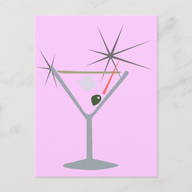 Partini Martini Glass Postkarte (Vorderseite)