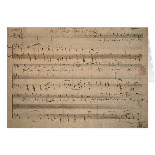 Partition antique, Chanson du vieil homme, 1822 (Devant horizontal)