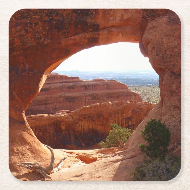 Partition Arch at Arches Nationalpark Rechteckiger Pappuntersetzer (Vorderseite)