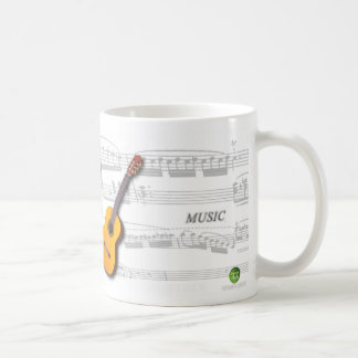 Partitur,- Gitarre -, Musikalisch Kaffeetasse