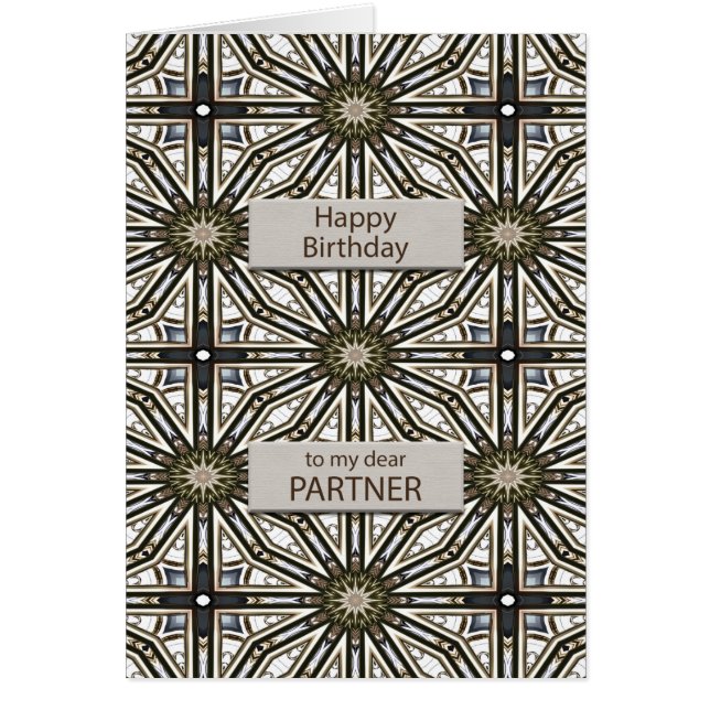 Partner Birthday Abstrakt Mandala Design (Vorne)
