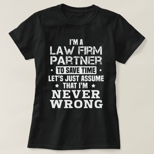 Partner der Anwaltskanzlei T-Shirt (Design vorne)