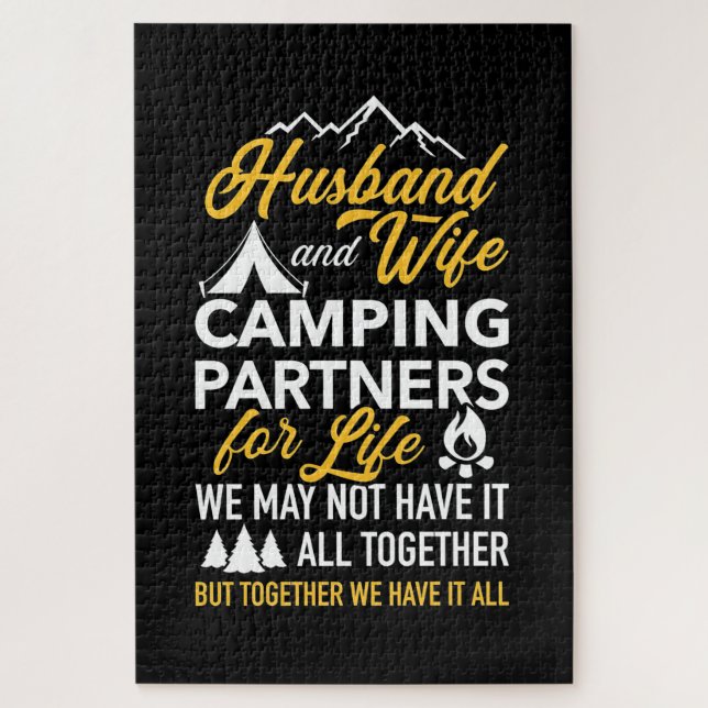 Partner für das Camping von Ehemann und Ehefrau (Vertikal)