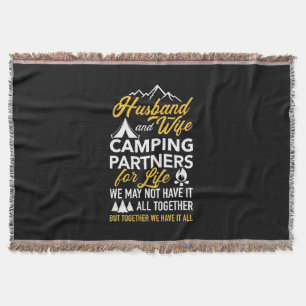 Partner für das Camping von Ehemann und Ehefrau Decke