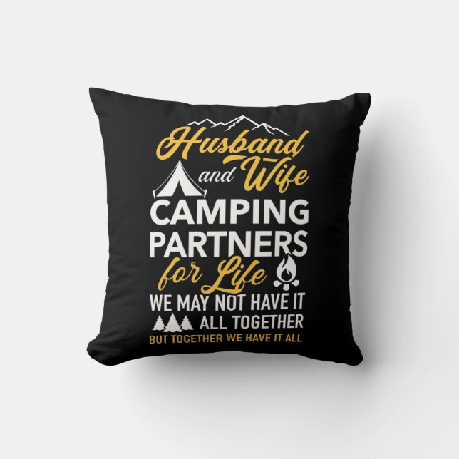 Partner für das Camping von Ehemann und Ehefrau Kissen (Vorderseite)